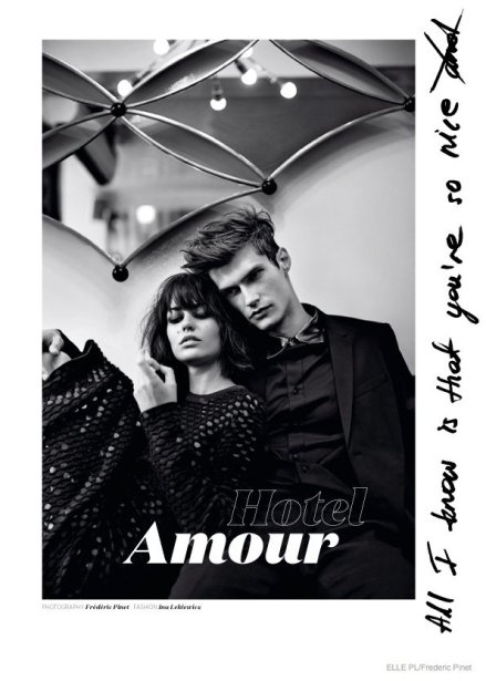 MARTA DYKS POSES WITH HER BOYFRIEND IN ELLE POLAND FEATURE