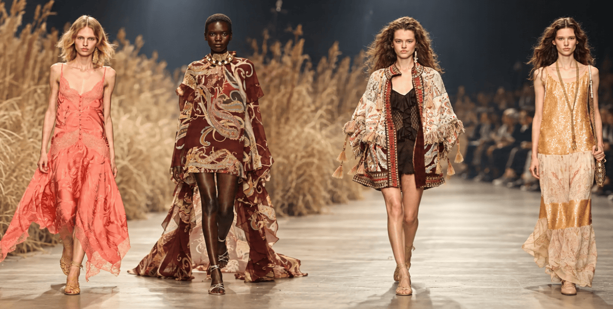 ETRO, A RUNWAY OF LIGHT, PAISLEY AND LIGHTNESS