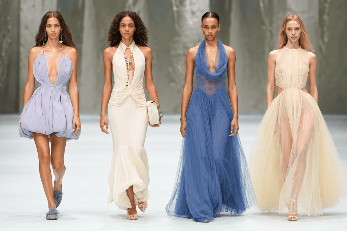 GENNY, SPRING SUMMER 2027 BETWEEN FLOWERS, SHEER FABRICS AND NEW PROPORTIONS